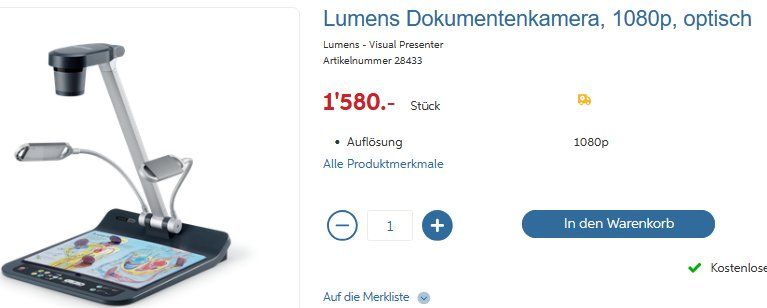 Webcams: Lumens PS752 Dokumentenkamera Visializer visualiseurs – Neu und originalverpackt aus Collonges von arashee 2