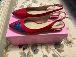 Roberto Botella Damen Slingback Pumps Leder Gr. 39 – Neu