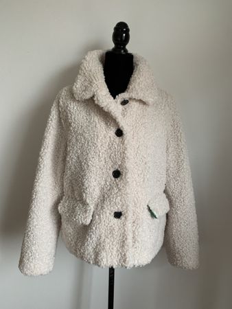 PAUL SMITH: Neue weiche Teddy Jacke in cremeweiss, 40/42