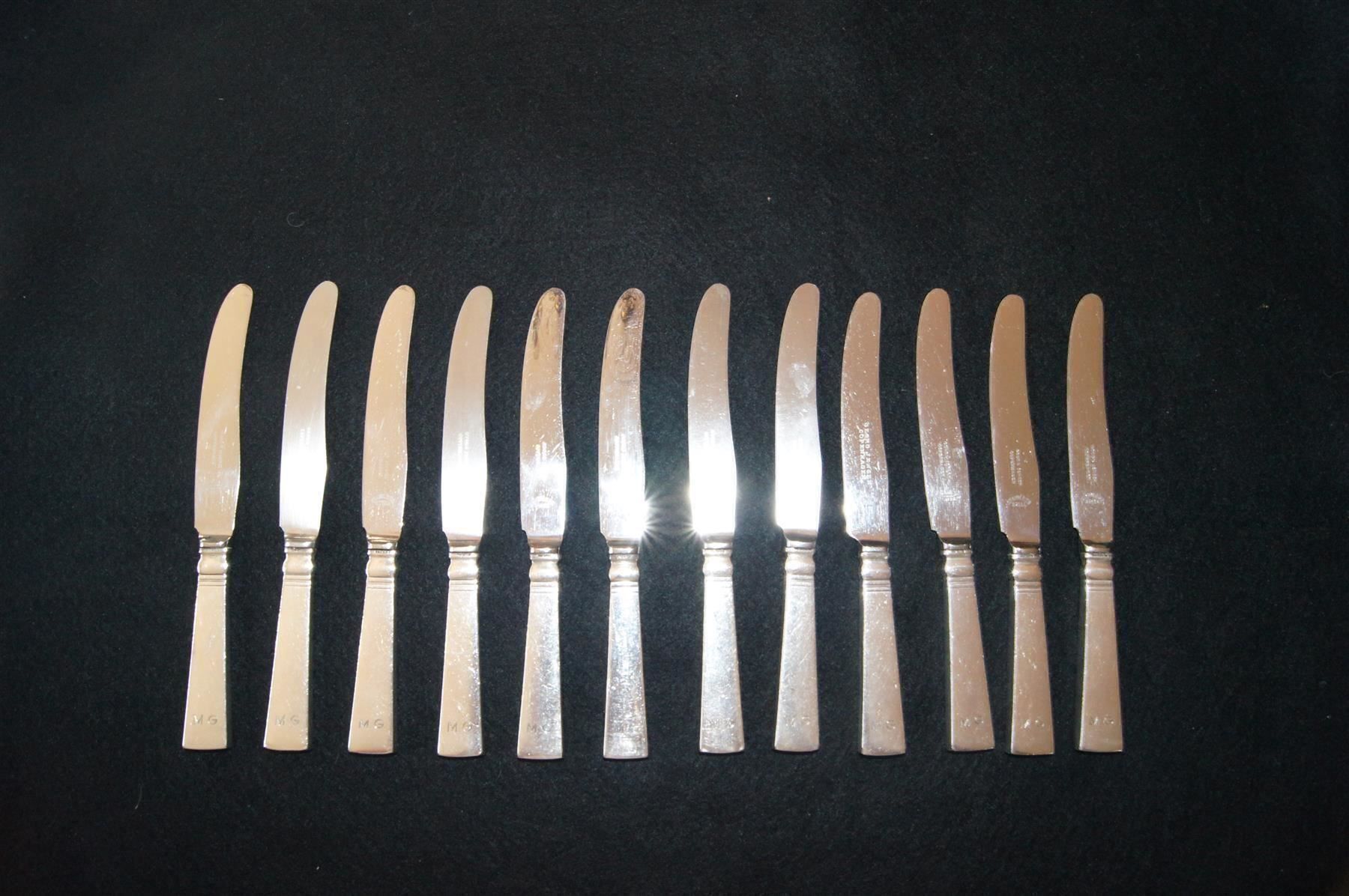 Jensen Set di posate: 12 Dessertmesser Georg Jensen Arcadia Blok Silber 925 – Usato da Geroldswil venduto da ARTEFACTO 3