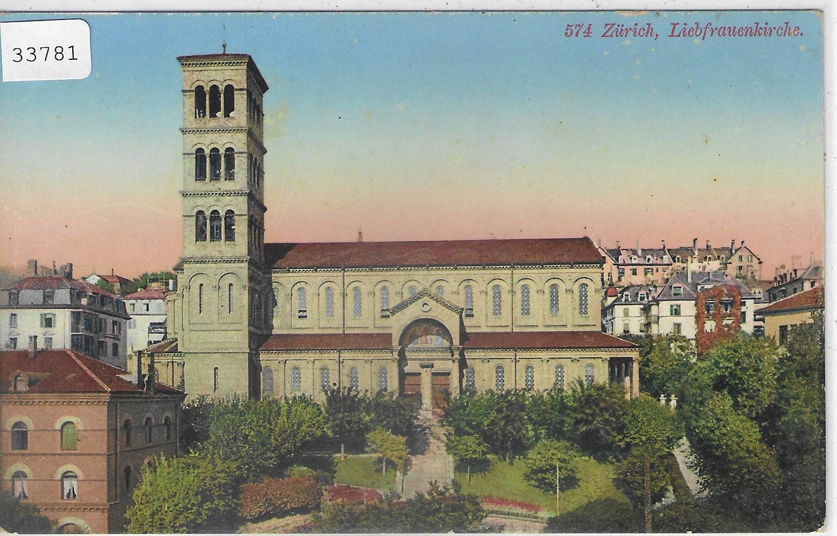Cartoline postali: Zürich - Liebfrauenkirche - Litho – Usato da Ettingen venduto da Kartenplanet