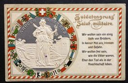 Relief Soldaten Gruss Militär Schweiz Salut Militaire Armee