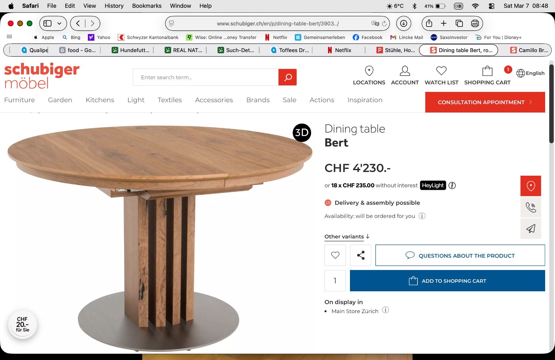 Tische: Tisch – Gebraucht aus Pfaeffikon SZ von lllincke 2