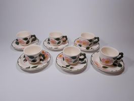 6 Villeroy & Boch Porzellan Expresso Tassen - Wild Rose