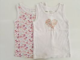 Zwei Mädchen Top Unterleibchen Gr. 98/104