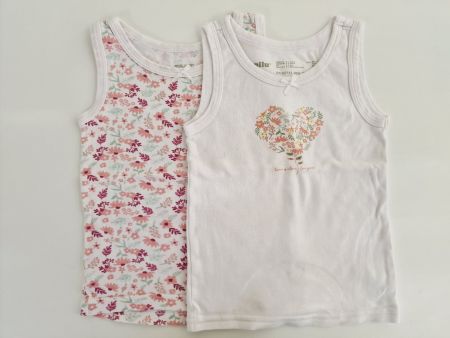 Zwei Mädchen Top Unterleibchen Gr. 98/104