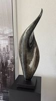 Design-Skulptur «Flamme» grün 