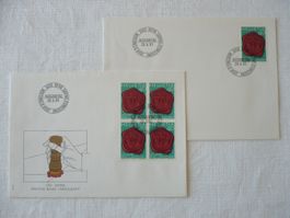 1983 2 FDC 150 Jahre Kt. BL 4er-Bl. & Einzelm. SBK 700