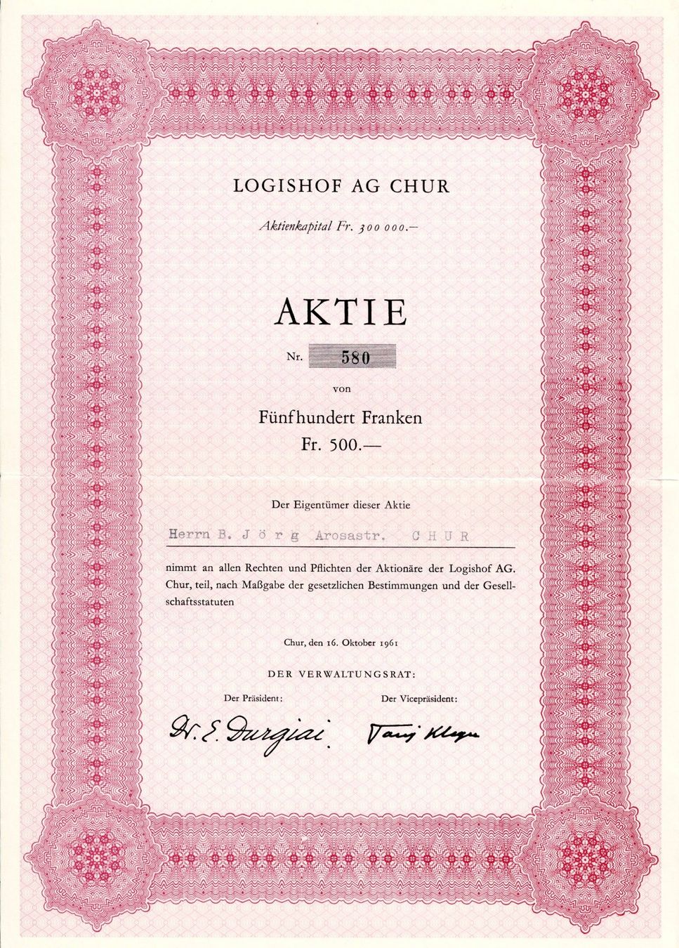 Documenti: Logishof AG Chur – Usato da Ittigen venduto da hiwepa