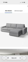 IKEA Couch Kivik 3er- Sofa, mittelgrau 