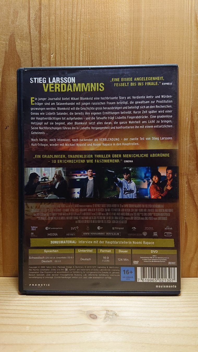 Tutti i DVDs: STIEG LARSSON Millennium Trilogie auf DVD – Usato da Wilderswil venduto da Exebub 2