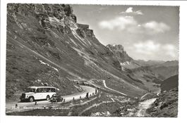 Klausenstrasse (GL/UR) Saurer Postauto - Unterschächen 1954