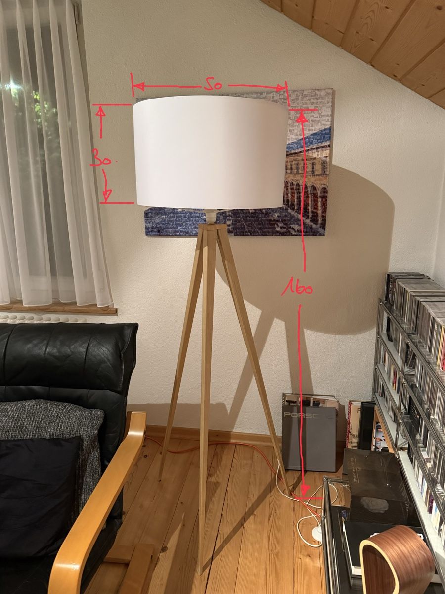 Lampen: Stehlampe – Gebraucht aus Kestenholz von Uki04 3