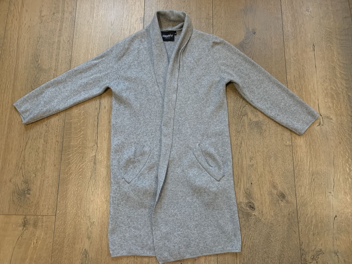 Giacche: Atelier Marée, lange Strickjacke, grau, Einheitsgrösse – Usato da Thierachern venduto da reten