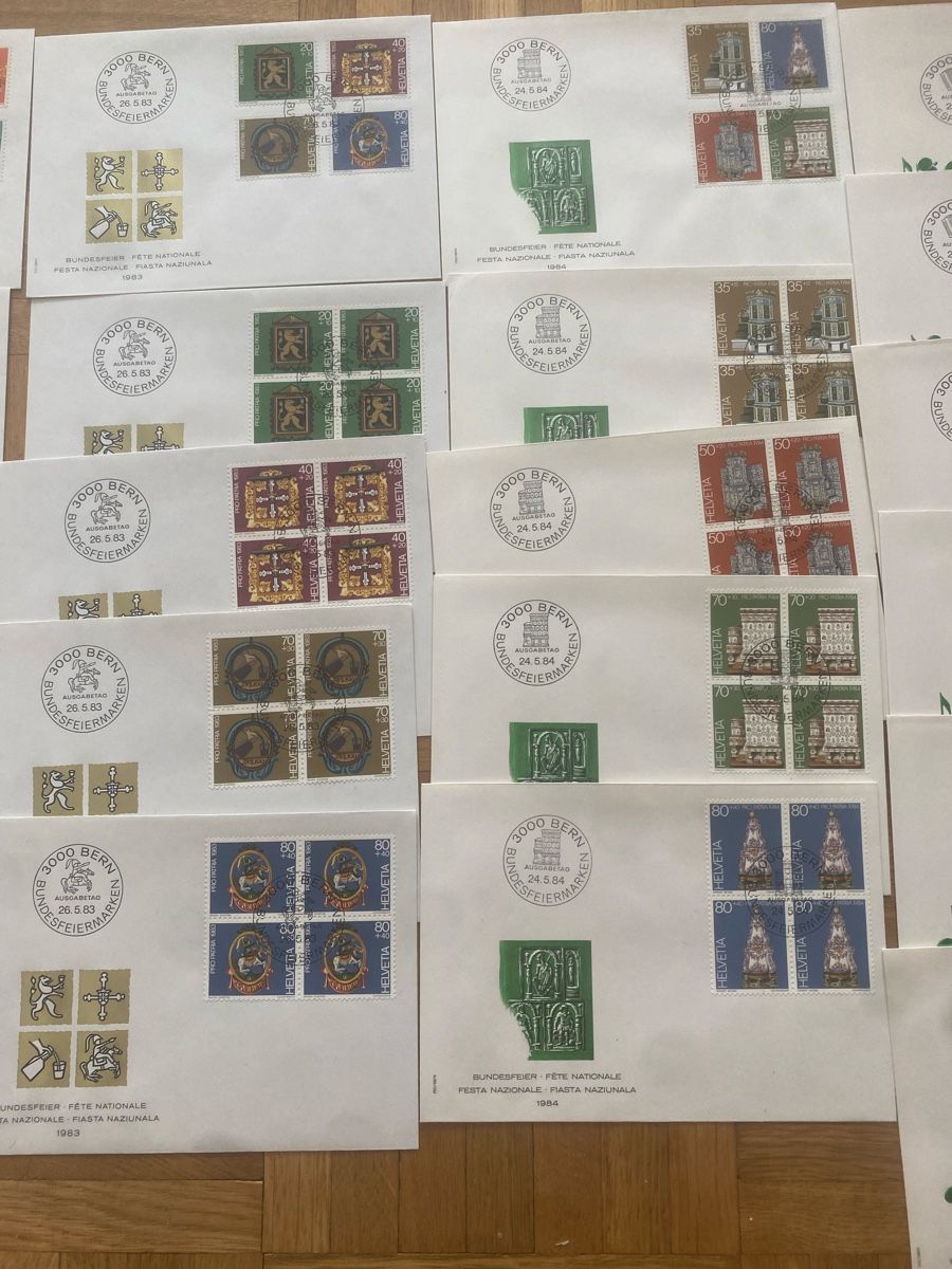 Tutti i francobolli: FDC Bundesfeier 1981 bis 1989 – Nuovo (secondo la descrizione) da Muralto venduto da Alex1912 2