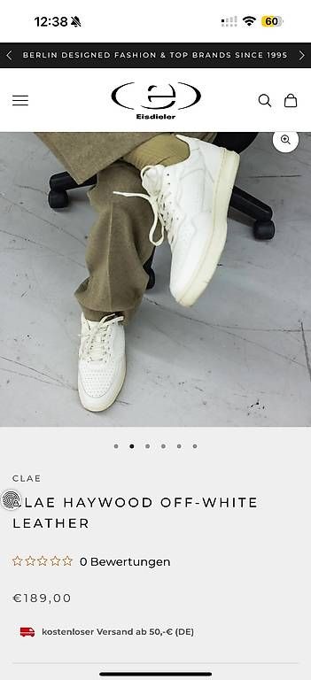 Chaussures hommes: Luxus Sneaker Clae Grösse 41 – D'occasion à Cham par bree88