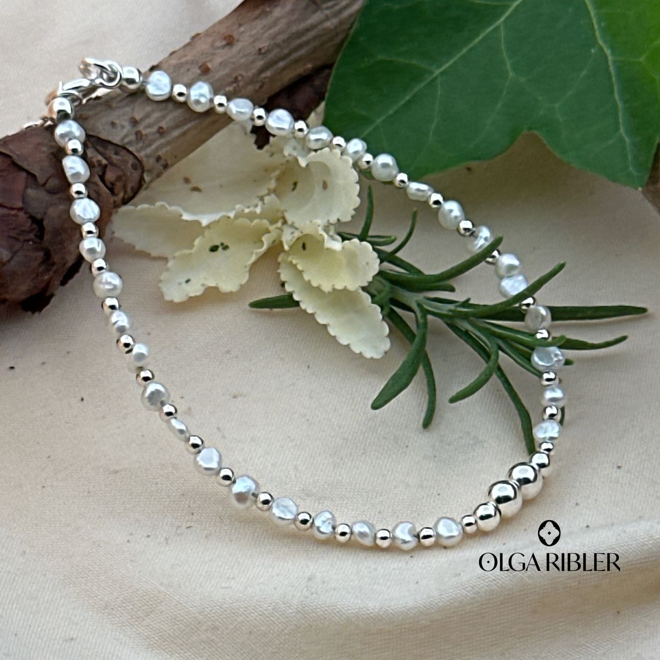Olga Ribler Bracciali & Braccialetti: Armkette mit Süsswasserperlen – Nuovo (secondo la descrizione) da Luzern venduto da MonikaS03 5