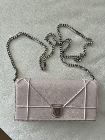 Dior Diorama Leather Crossbody Bag- Pale Pink