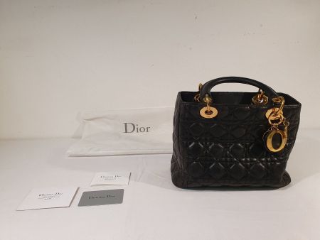 Lady Dior Tasche Black Cannage Quilted Leather (Jahr 2009)