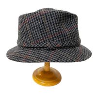 Hut Fedora Gr. 56 Glencheck Gore-Tex Wegener VINTAGE 1980s