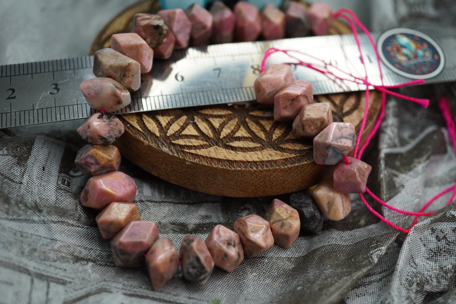 Minerali & Pietre curative: Rhodonite       xForm   Strang   (Räumung!) – Nuovo e nell'imballaggio originale da Eschenbach SG venduto da topstone 3