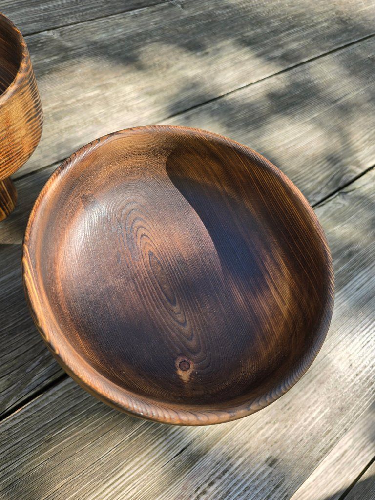Ciotole: Holz: Schale mit Fuss – Nuovo (secondo la descrizione) da Romanshorn venduto da Rachacha 2