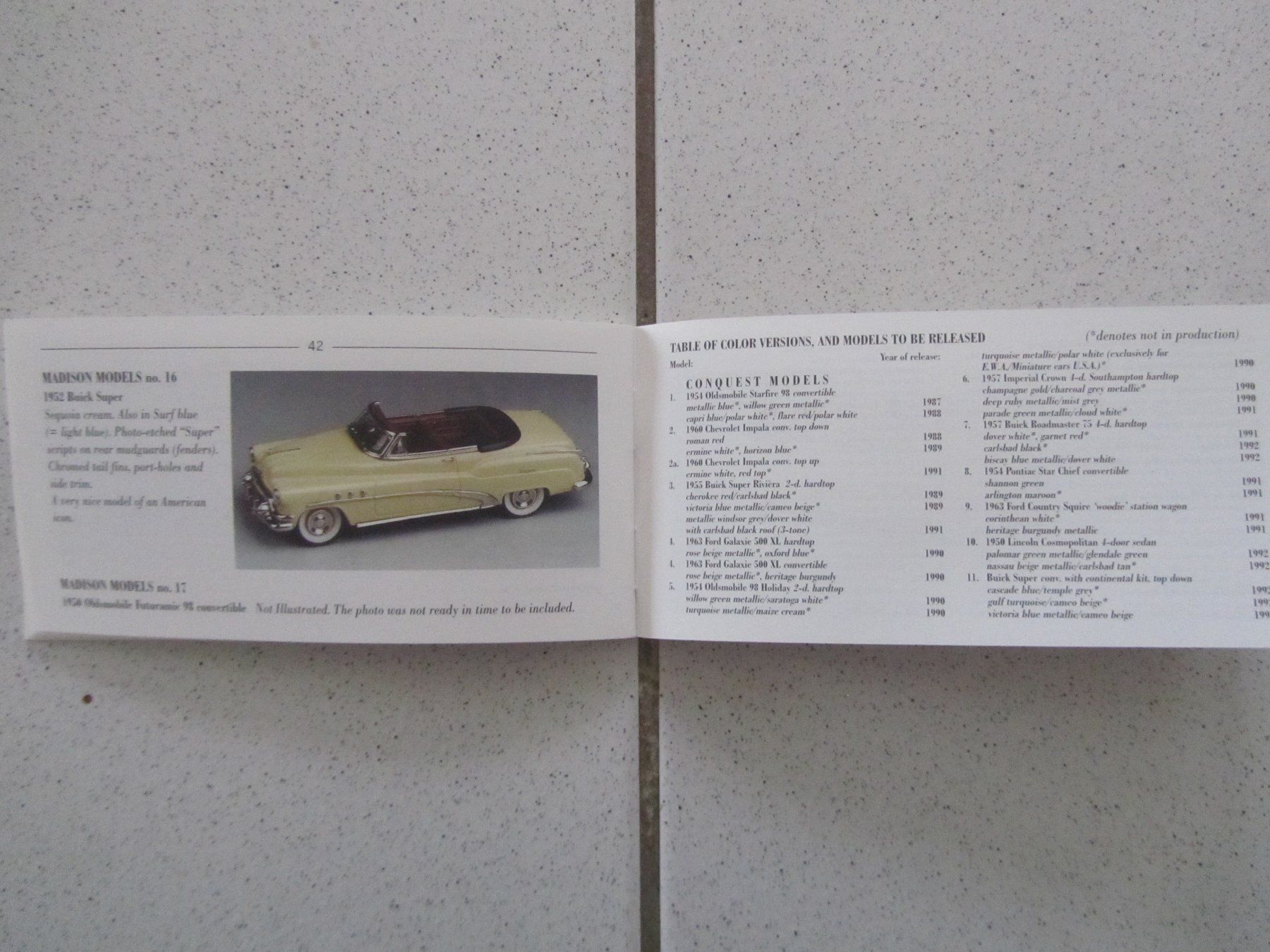 Documenti: Conquest Models / Madison Models Automodell-Katalog 1996 – Usato da Weiningen ZH venduto da dietsch57 4