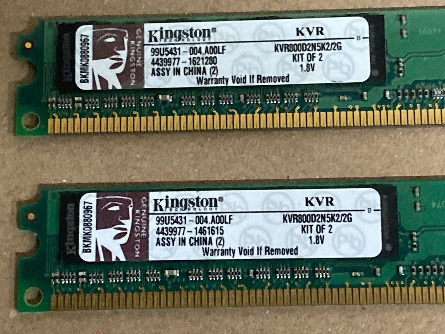 Kingston Memoria / RAM: 2x Kingston DDR2 RAM KVR800D2N5K2/2G – Usato da Wettingen venduto da Schabernack_sam 1