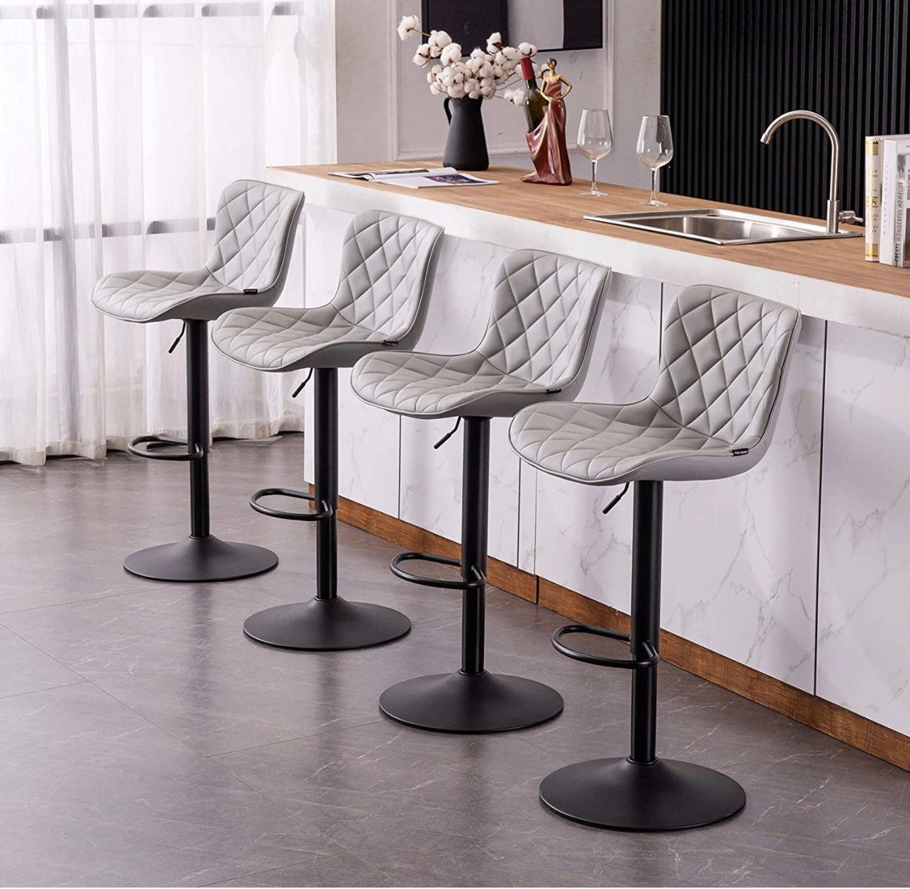 Sgabelli: + Kidol & Shellder Barhocker, PU Leder 2-er Set – Nuovo e nell'imballaggio originale da Amriswil venduto da JaJa-Express 5