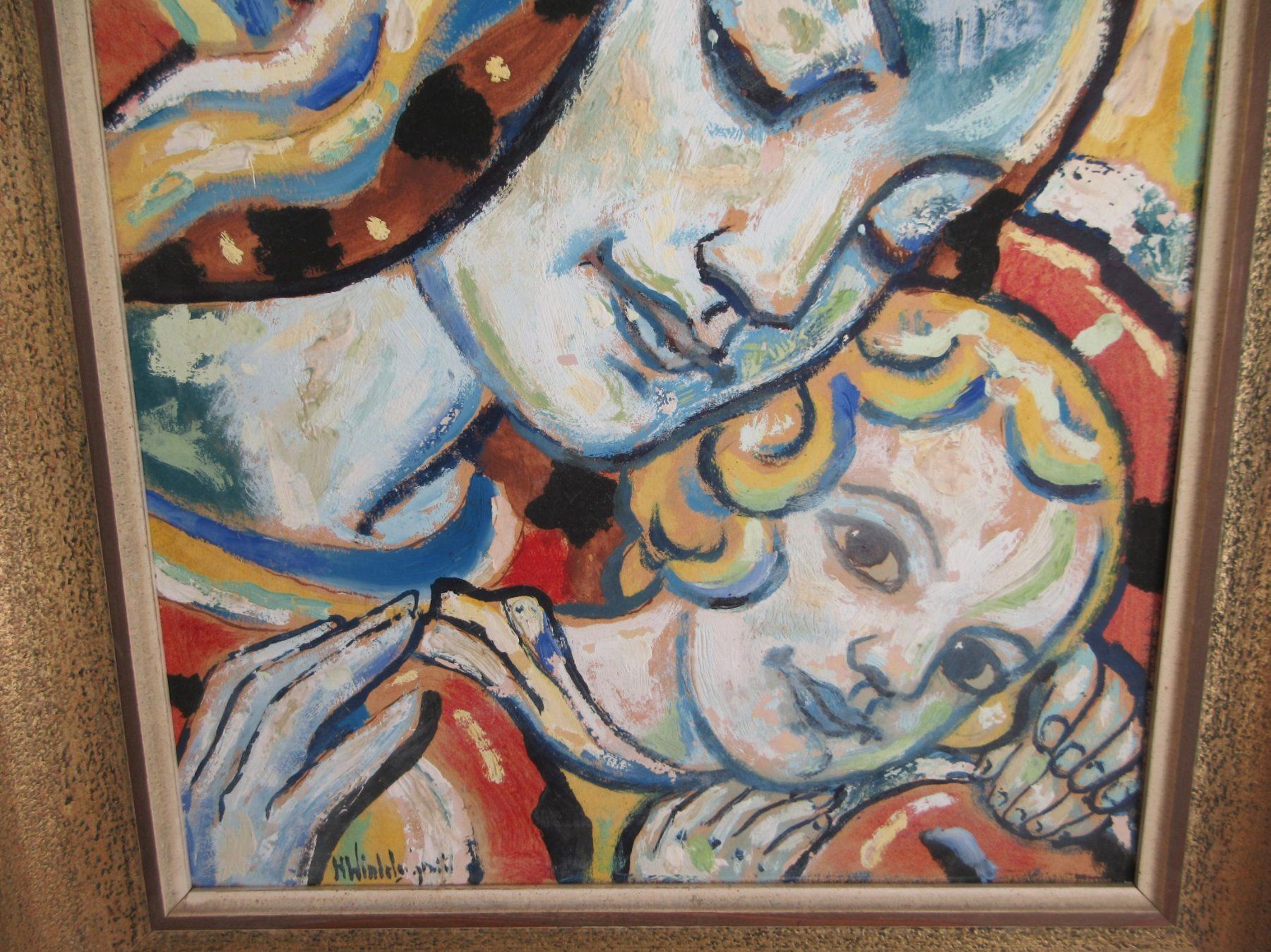 Dipinti: Madonna mit Kind - Acryl? – Usato da Binningen venduto da tempipassati 2