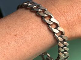 Herren Panzerarmband  silber (21cm)