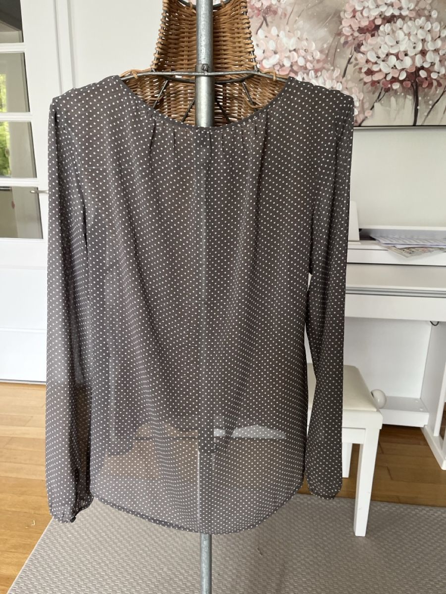 S.Oliver Blusen: Bluse mit Pünktchenmuster, grau, S. Oliver, 38 – Gebraucht aus Solothurn von Bobesch08 6