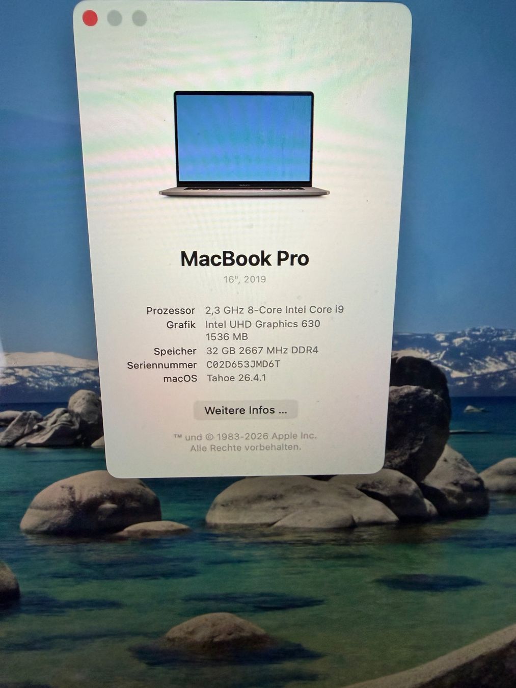Apple Notebook: Macbook pro 16 i9 – Usato da Schattdorf venduto da Kofi57 1