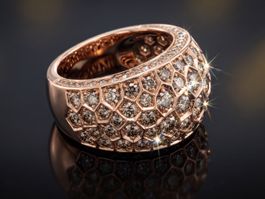 Bague Cocktail Mimì Milano en Or Rose et Diamants.
