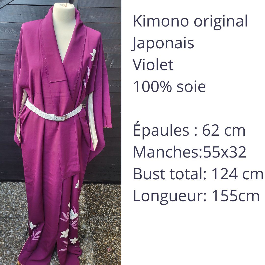 Kimono: Kimono japonais violet – Nuovo (secondo la descrizione) da Fribourg venduto da VictoriaShop7 9