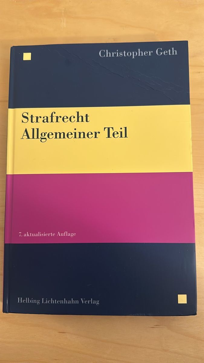 Libri: Geth, Strafrecht AT – Nuovo (secondo la descrizione) da Zürich venduto da ken_k2tn