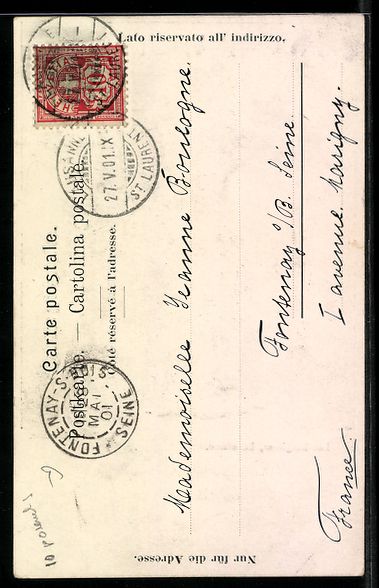 Ansichtskarten: AK Lausanne, Les Bergières, 1901 – Gebraucht aus Berlin von bartko-reher 1