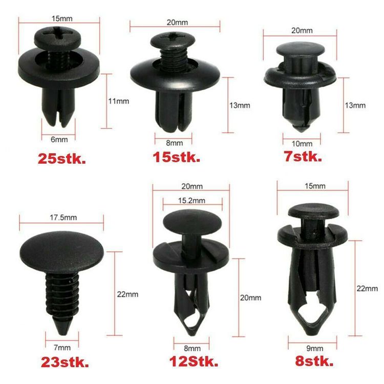 10x Door Panel Clips With Sealing Ring For BMW E36 Compact – LST CL-00377, OEM Style
