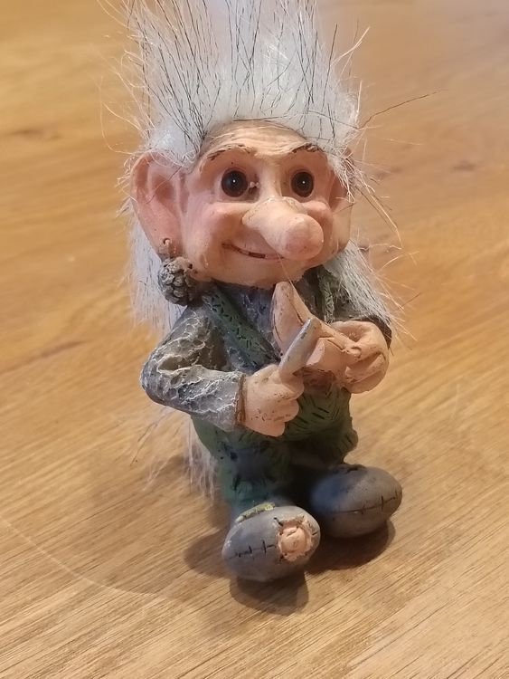 Troll Puppe Schlüsselanhänger | Vintage Style Mit Haaren Lustiger Anti-Verlust Anhänger