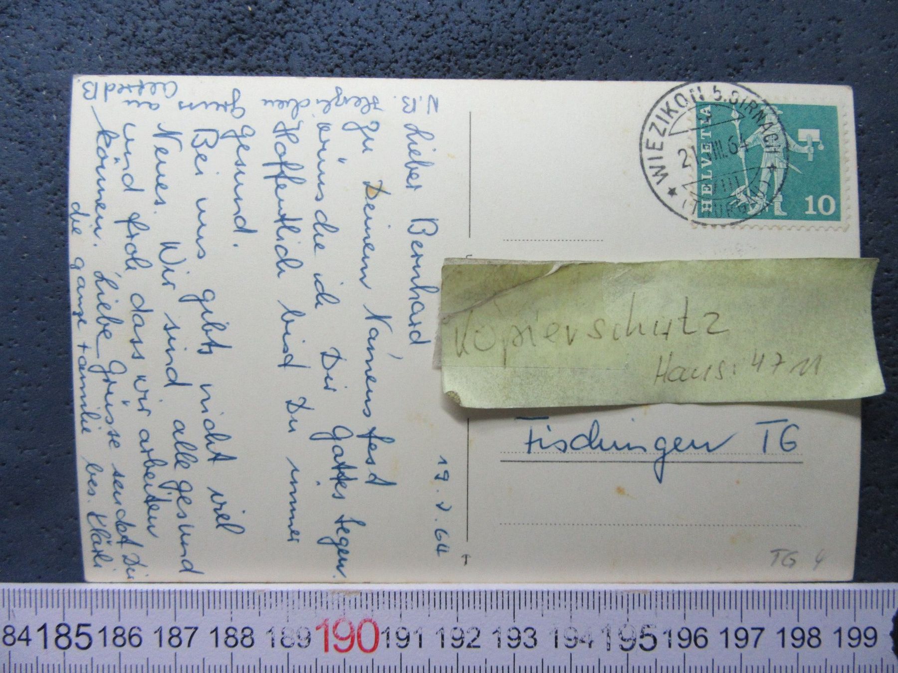Cartoline postali: AU TG AK 1964 KIRCHE – Usato da Ettingen venduto da Hausi4711 1