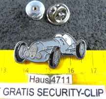 MERCEDES BENZ SILBERPFEIL 1937 AUTO RACING PIN SECURITY-CLIP