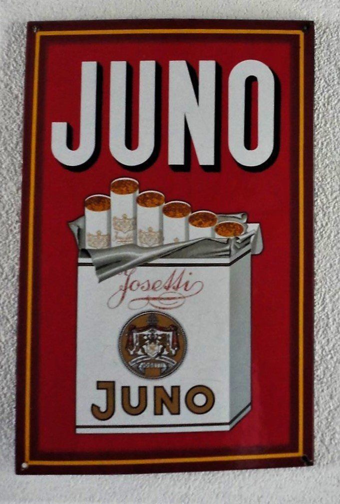 Insegne: JUNO- altes Emailschild TopZustand  -- JUNO – Usato da binningen venduto da clozi62