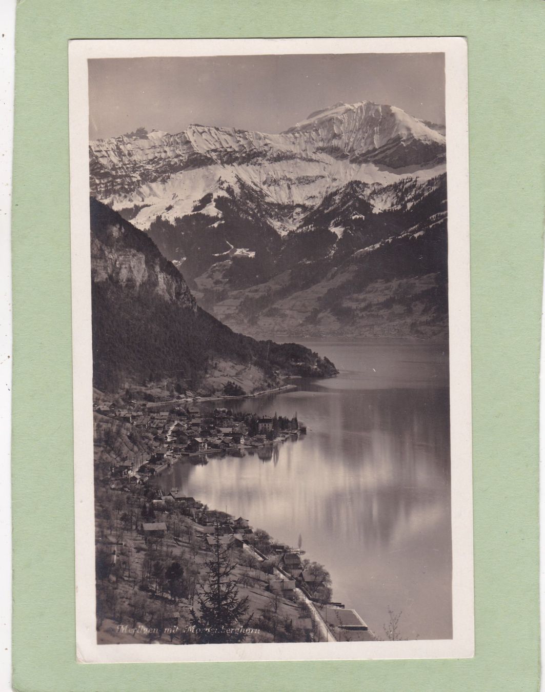 Cartoline postali: Merligen mit Morgenberghorn 1926 – Usato da Herisau venduto da Lisegrat2008