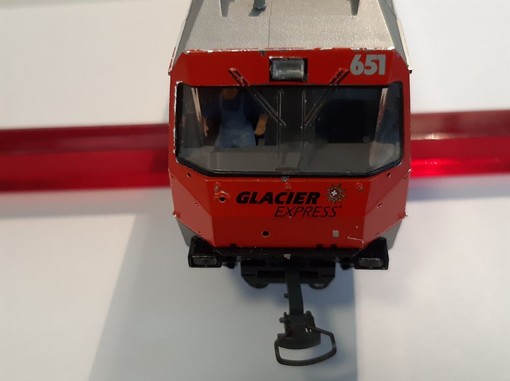Bemo Modelleisenbahnen: Bemo H0m 1359 161 RhB Ge 4/4 III 651 "Glacier on Tour" Sound – Gebraucht aus Thun von Schwarzsee48 6