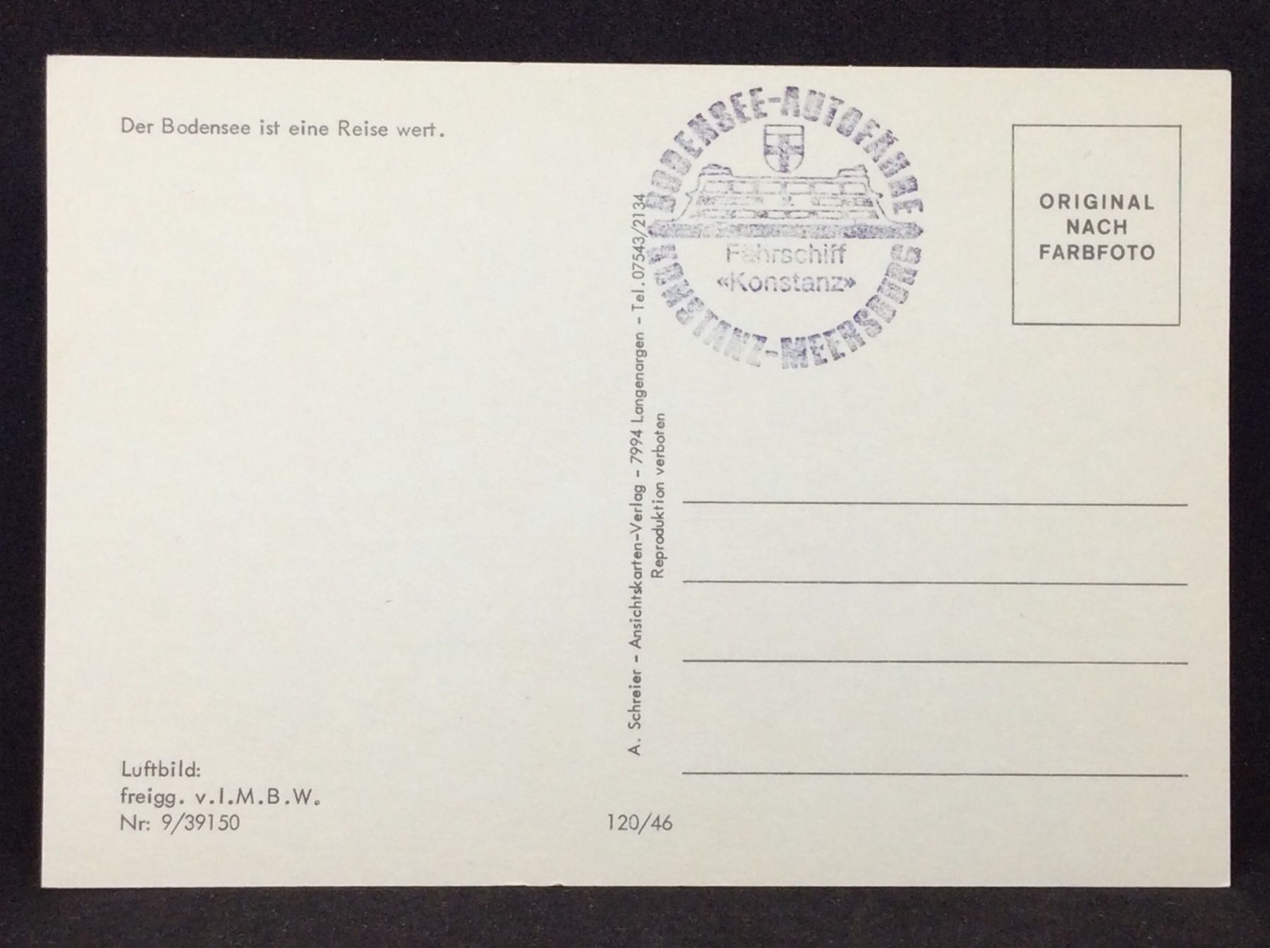 Cartoline postali: Bodensee: Grüsse v Bodensee/Der Bodensee ist eine Reise wert – Usato da Widnau venduto da Brusi9 1