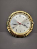 Vintage Wanduhr Viking Iver C. Weilbach Messing gebraucht