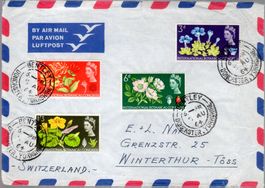BELEG VON BENTLEY NACH WINTERTHUR 1964 SERIE BLUMEN - DI272
