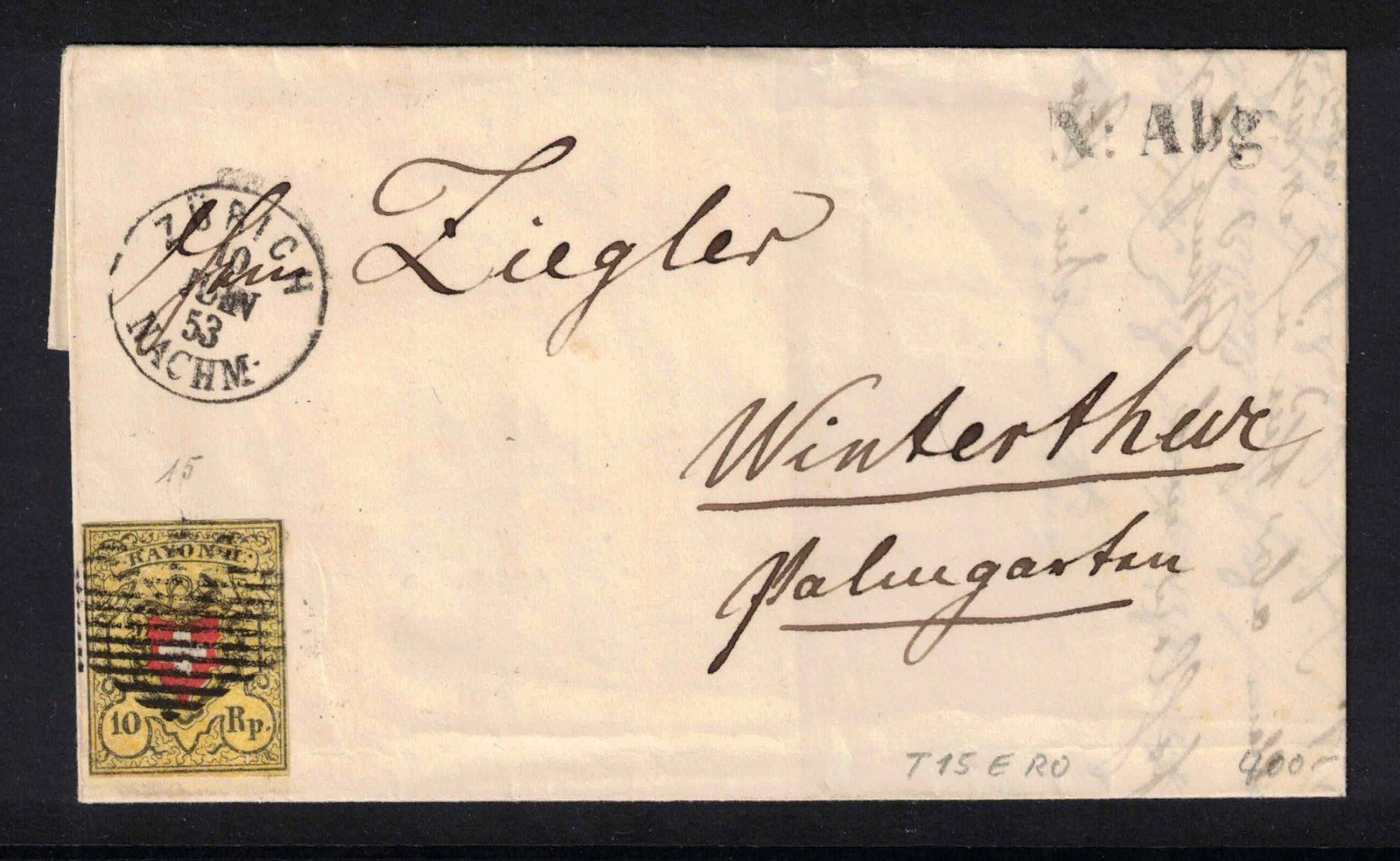 Tutti i francobolli: 1850 Rayon Brief mit Nr.16II, Typ 15, Stein E – Nuovo (secondo la descrizione) da Nuglar venduto da Stamp88