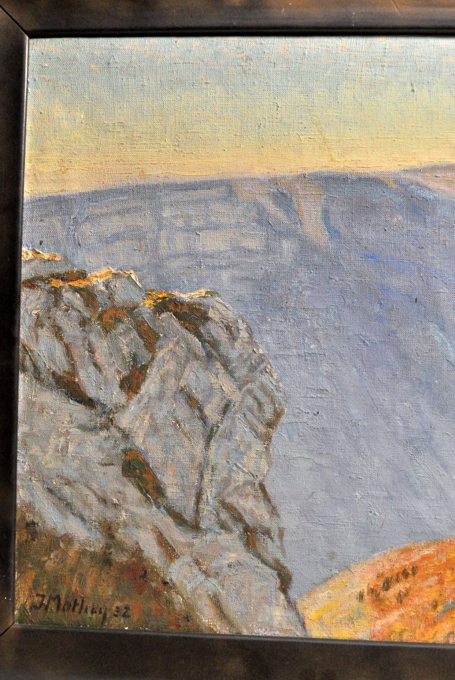 Dipinti: Tableau signé Jacques Mathey "Creux-du-Van" 1932 – Usato da Neuchâtel venduto da Neuchatel 3