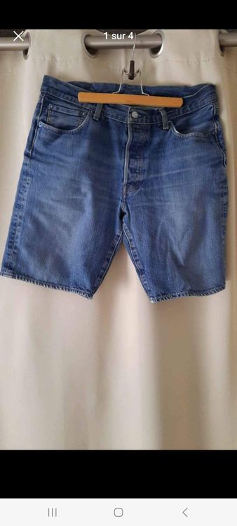 Levi's 501 Mid Thigh Denim Shorts (85833) blue au meilleur prix sur